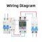 Electric Din Rail Single Phase Two Wire LCD Digital Display Wattmeter Power Consumption Electronic Energy KWh Meter AC230V 50Hz