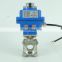 irrigation miniature  actuator small gas stainless steel 304 3pcs ball valve electric valve