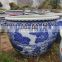 Luxury Large Size Blue And White Porcleain Hand Paint Craft Ceramic Fish Pot Fish Bowl Planters