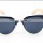 made by hand wood temple semi rimless half frame rimmed polarized sungalsses