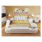 New design modern  bedroom furniture genuine leather bed