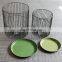 wholesale 2019 multifunctional iron metal Wire mesh storage basket kid portable coffee table set of 2