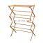 Bamboo floor-to-floor clothes hanger Bamboo folding balcony indoor telescopic household towel rack foreign trade export mobile r