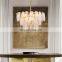 Postmodern Luxury LED Pendant Light White Sitting Room Villa Hotel Iron Handmade Glass Chandeliers Pendant Lights