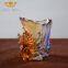 Liuli Crystal Glass Fish Lotus Office Feng Shui Decorative Pen Holder