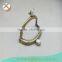 high quality 8.5*4.5cm antique brass sewing metal purse frames kiss clasp white beads