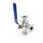 sanitary stainless steel 316 tri clamp 3 way  economical ball valve