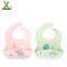 Wholesale Bpa free silicone Adjustable waterproof Food Catcher Baby Silicone Feeding Bibs