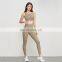 Sport Soft Brushed Gym 2 Pcs Sets Women Wholesales High Impact Yoga Tank Bras