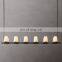 Pauillac Fabric Shade  linear industrial metal alabaster shade chandelier suitable for ceiling hanging lighting in family hotels