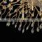 Home Decor Gold Pendant Light Restaurant Hanging Hotel Modern Branch Crystal Chandelier
