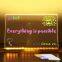 LED Light up Board LED Light up Drawing Board for Kids LED Acrylic Message Board LED Noteboard with Colors