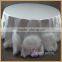 TC107H wedding wholesale round satin rosette table cloth                        
                                                Quality Choice