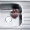 304 stainless steel single bowl kitchen sink with drain board HD6950