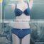 China reliable factory light blue undergarments bra with panti set