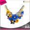 Colorful Handmade Rhinestones And Alloy Flowers Necklace Accessories