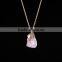 Natural Brazil White Rough Druzy Quartz Stone Pendant Necklace for Girl SMJ0125