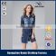Wholesale fashion girl new model woman summer blue denim dress for ladies