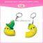 Fashion hot sale cute cartoon banana kay chain design your own keychain metal