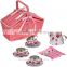 2015 New Product Picnic Basket Play Tea Set with 18 pieces/Children Pretend Tea Set/Kids Toy /Best Christmas Gifts for Kids
