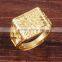 2016 New Design Chinese Traditional Lucky Word Happiness 18K Lord Rings Gold Ring