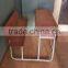 High Quality Classroom Study Table, White Metal Frame Double School Desk and Bench