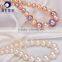 white/mixed color high luster 2-9mm graduated real pearl necklace choker