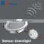 PIR Sensor led downlight warm white silver aluminum sensor lighting
