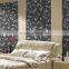 3d black wallpaper with Leaf design print wallpaper