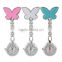 Butterfly Shape Stainless Steel Metal Nurse Quartz Pocket Clip On Fob Watch Unique Personalized Gifts for nurse