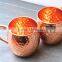 Set of 4 Hammered Copper Beer Mug with Brass Handle and Nickel Lined, Moscow Mule Copper Beer Mugs