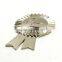silver zinc alloy medal badge