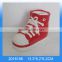 High quality ceramic red shoes piggy bank