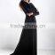 Long sleeve velvet evening dress black velvet evening dress for women velvet evening dress 2014