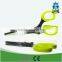 Professional multi function 5 blades herb scissors