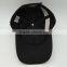 New fashion black unisex 6 panel untructured embroidered custom baseball cap wholesale