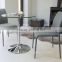 Foshan modern 201 stainless steel base high gloss coffee shop table
