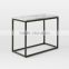 Hot sale modern living room gold wire side table with marble
