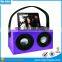 2x5W deep bass Wireless Boombox bluetooth Wooden speaker with strap