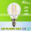 dimmable led filament bulb 2w 3w 4w high brightness Glass bulb