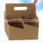 Factory Direct Sale Kraft Paper Cup Carrier, Cup Holder