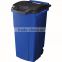 Various sizes of colorful trash can garbage container with locking feature