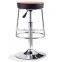 2015 Leather Red Kitchen Bar Chairs with Round Seat and Footrest