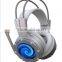 BENWIS H200 gaming headset stereo surround sound usb pc computer vibration game headset with microphone voice control led light