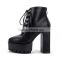 PU half boots newest designs high heel shoes 2017 PF4419