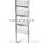 4-Tiered Literature Stand for Floor with Removable Pocket Dividers