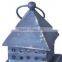 Blue wooden lantern for promotional gifts