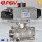 high quality 3pieces pneumatic ball valve with limit switch
