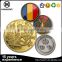 Free design sample offered concave convex bronze material silver plating reeded edge commemorative metal round coin