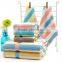 Stripe bath face square towel set